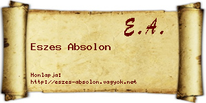 Eszes Absolon névjegykártya